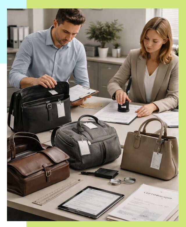 Сертификация сумок в Канаше от 7704 руб. | Алешин-Кна