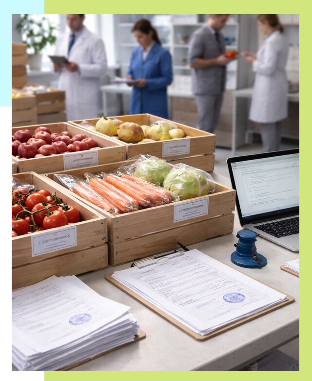 Сертификация овощей и фруктов в Канаше от 8731 р. | Алешин-Кна
