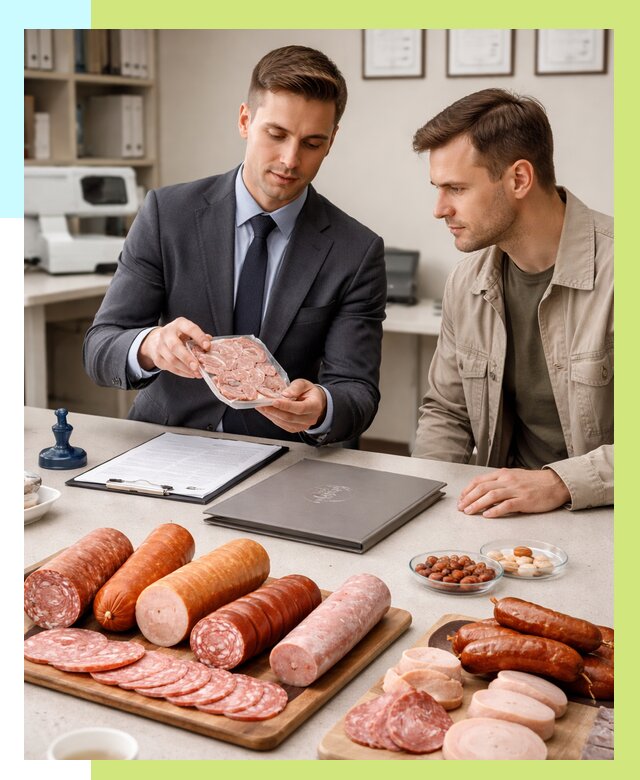 Сертификация колбасных изделий в Канаше от 7704 р. | Алешин-Кна