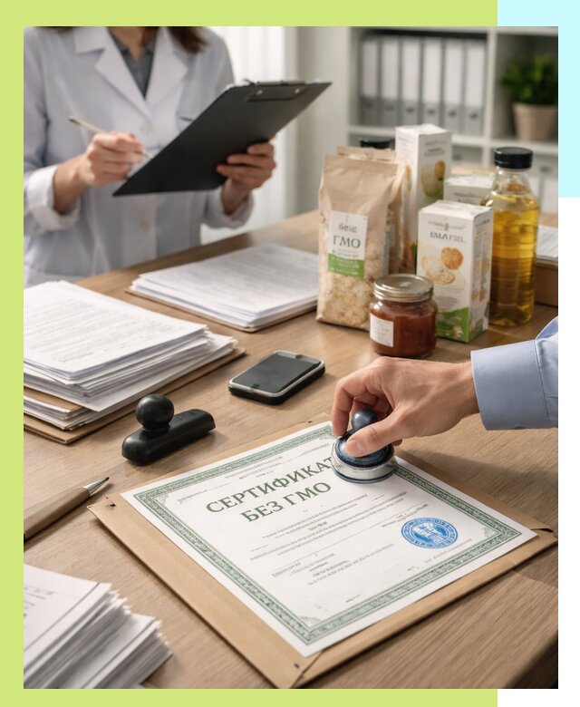 Получение сертификата Без ГМО для продукции в Канаше